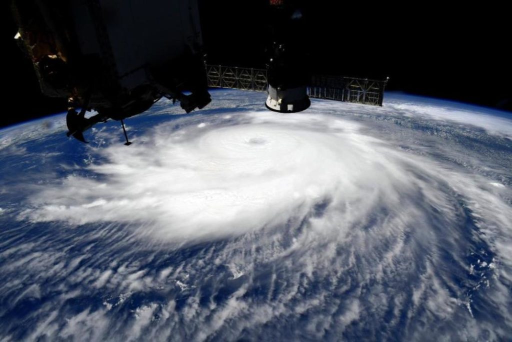 hurricane Laura seen from the International Space Station