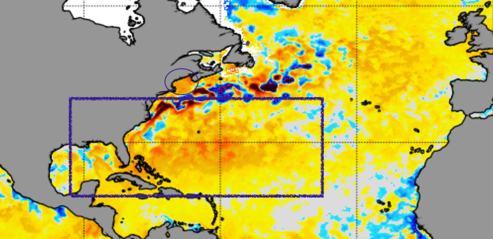 Sea Surface Temperature anomalies on April 9, 2022